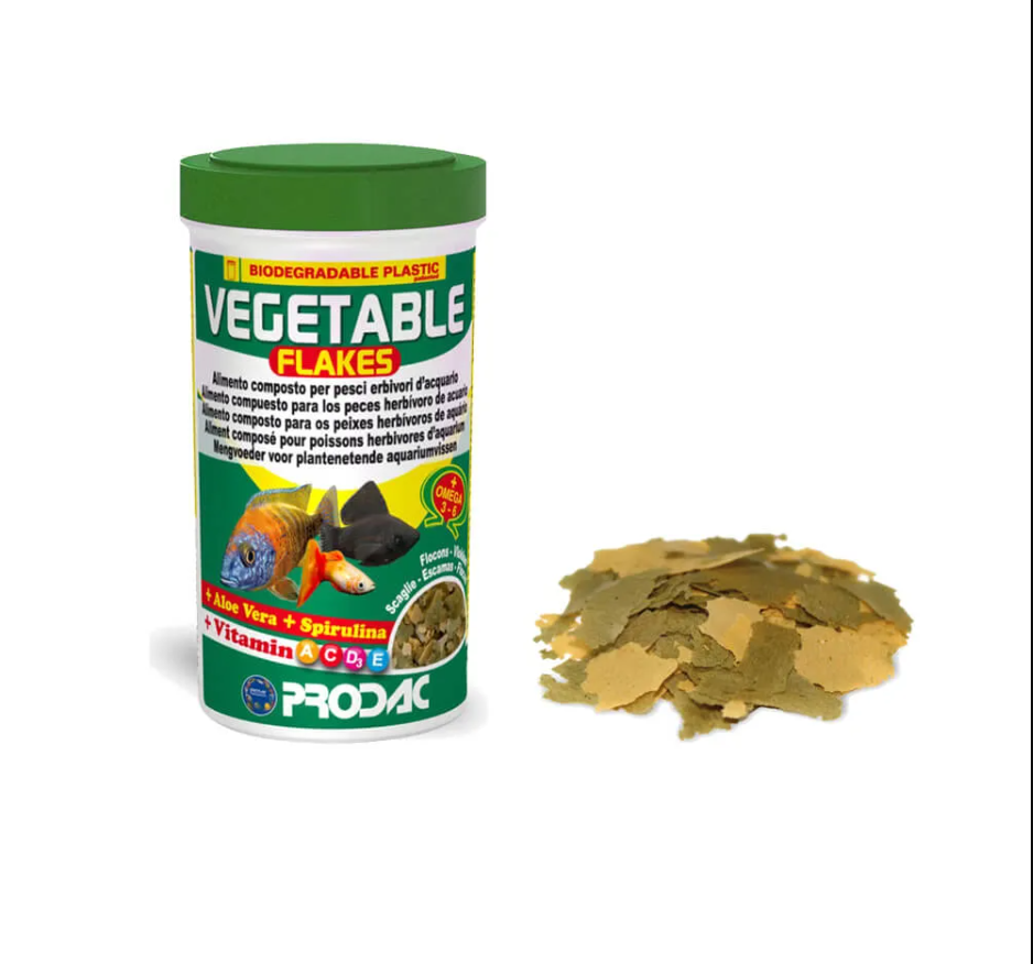 Vegetable Flakes | Thức ăn cá dạng lá cho cá cảnh Prodac 20g